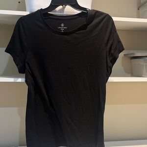 Lands' End Women's Classic Black Short Sleeve Tee